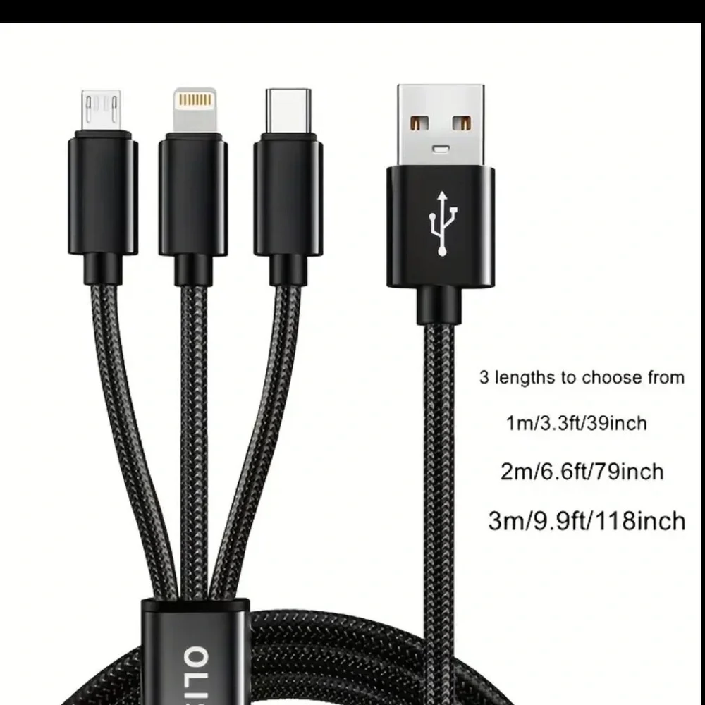 Black and Blue USB Charging Cables